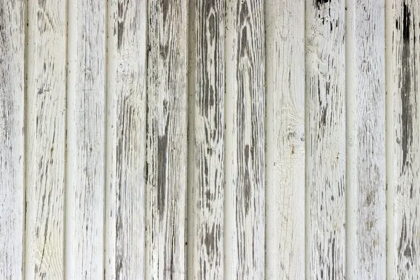 Parede de madeira pintada de branco antigo textura ou fundo — Fotografia de Stock