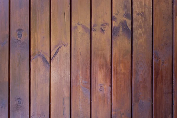 Parete in legno verniciato marrone - texture o sfondo — Foto Stock