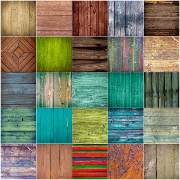 Collection of wood texture backgrounds — Stock Photo, Image