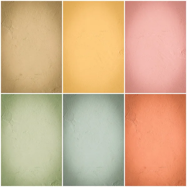 Farklı renkli duvar kolaj kümesi — Stok fotoğraf