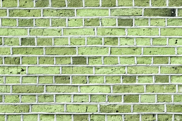 A zöld téglafal háttér textúra — Stock Fotó