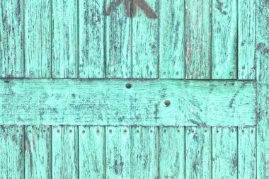 Doğal desenli eski yeşil ahşap doku.