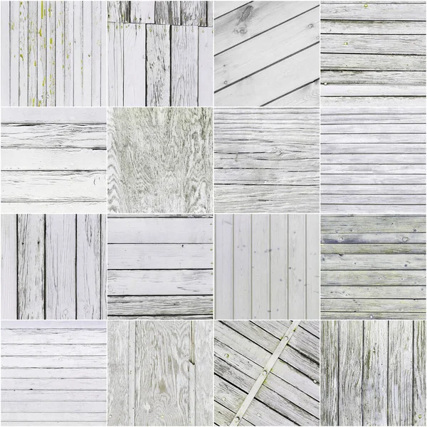 Big Collection White Wood Texture Backgrounds — Stock Photo, Image