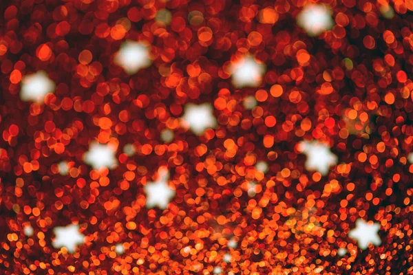 星とお祝いクリスマスの背景 ボケ味を持つ抽象的なくぼち明るい背景デフォーカス ライト — ストック写真