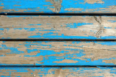 Doğal desenli eski mavi ahşap doku..