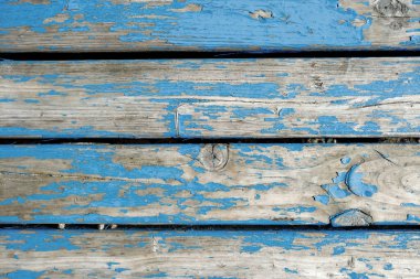 Doğal desenli eski mavi ahşap doku..