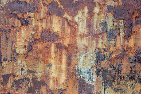 Old Painted Metal Texture Traces Rust — Stock Photo, Image