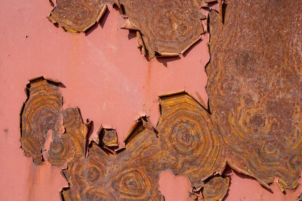 Oude Geschilderde Metalen Textuur Met Sporen Van Roest — Stockfoto