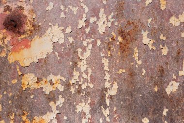 Paslanmış eski boyanmış metal dokusu..
