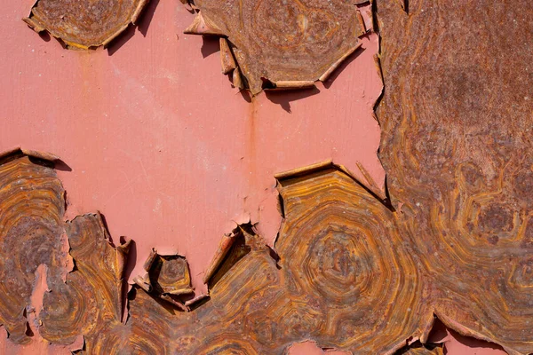 Oude Geschilderde Metalen Textuur Met Sporen Van Roest — Stockfoto