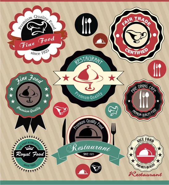 Vintage gıda etiketleri