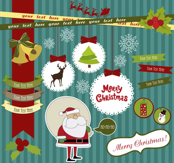 Lindo elemento de álbum de recortes de Navidad — Archivo Imágenes Vectoriales