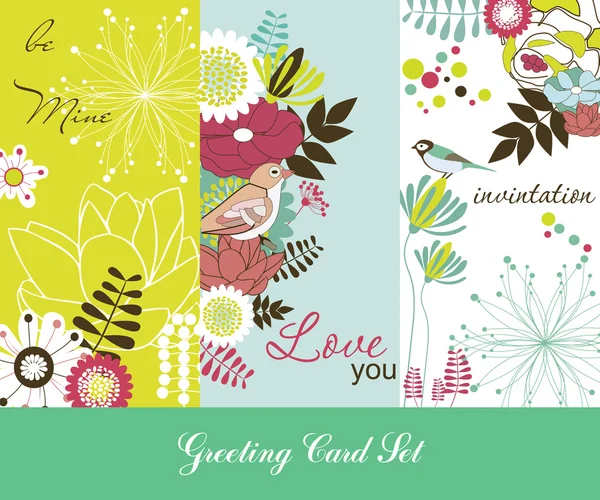 Tarjeta floral — Vector de stock