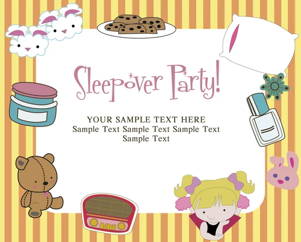 Sleepover parti kartı