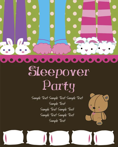 Sleepover parti kartı