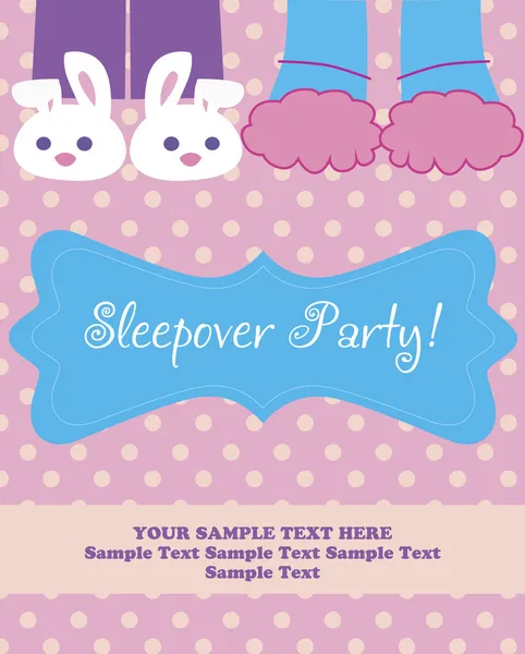 Sleepover Party Card — Stock Vector