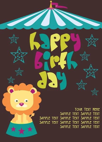 sirk mutlu doğum günü kartı