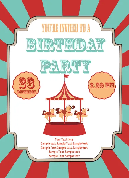 6 new desings w1 CIRCUS CARNIVAL CLOWN BIRTHDAY PARTY INVITATION TICKET invites 
