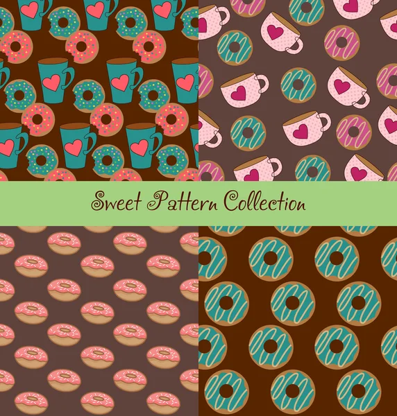 Sweet collection pattern — Stock Vector