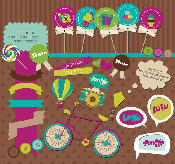 Set para scrapbooking — Vector de stock