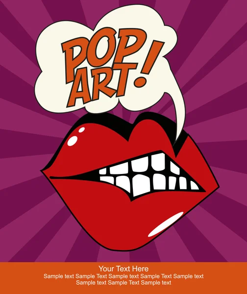 Pop art-kort — Stock vektor