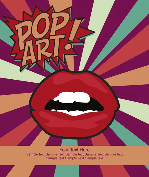 Cartão de arte pop —  Vetores de Stock
