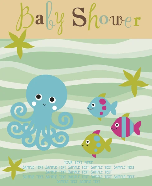 Baby shower kort — Stock vektor