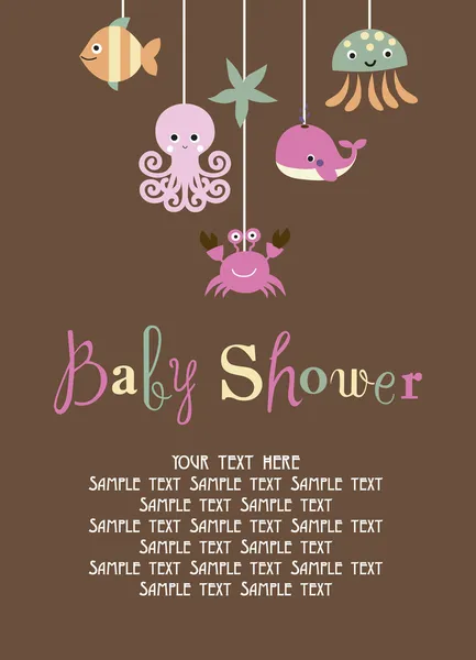 Baby shower kort — Stock vektor