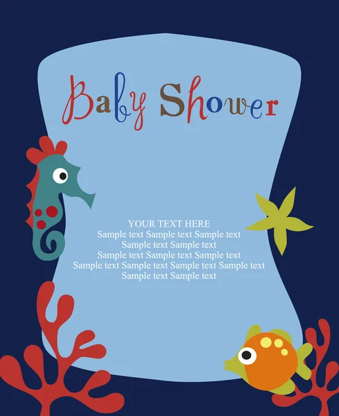 Baby shower kort — Stock vektor