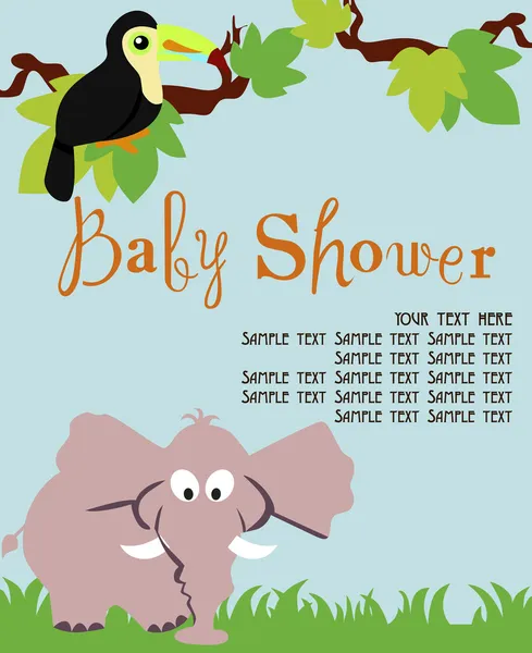Karta prysznicowa dla dziecka — Wektor stockowy