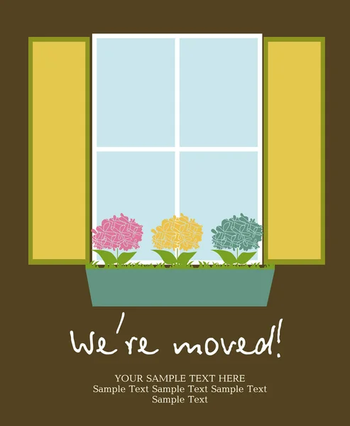 We are moving card — Stock Vector