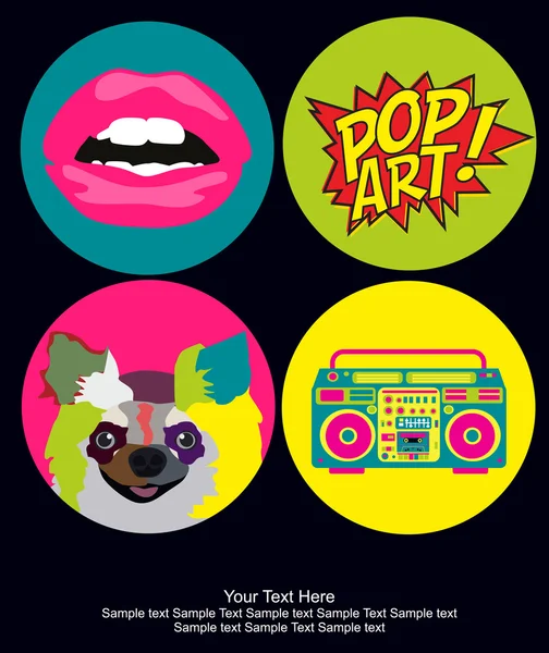 Carte pop art — Image vectorielle
