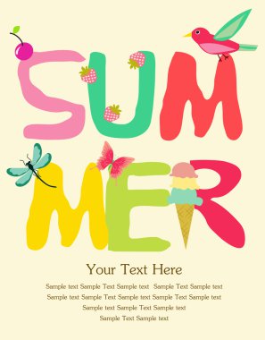 Retro dondurma afişi