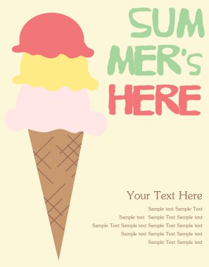 Retro dondurma afişi