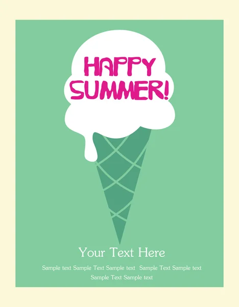 Retro ice cream poster — Stock Vector