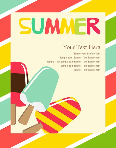 Retro dondurma afişi