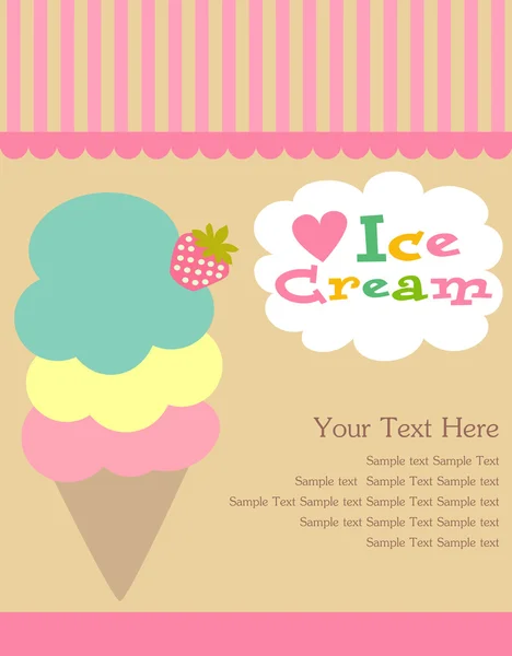Retro fagylalt poszter Vektor Grafikák