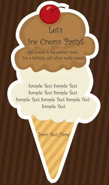 Retro dondurma afişi