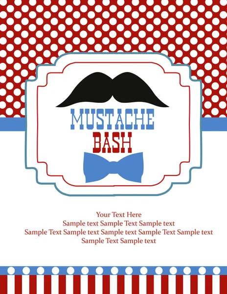 Carte de moustache bash — Image vectorielle