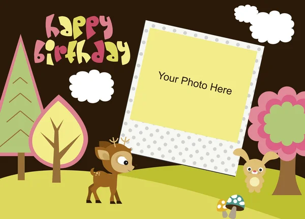 Tarjeta de cumpleaños feliz — Vector de stock