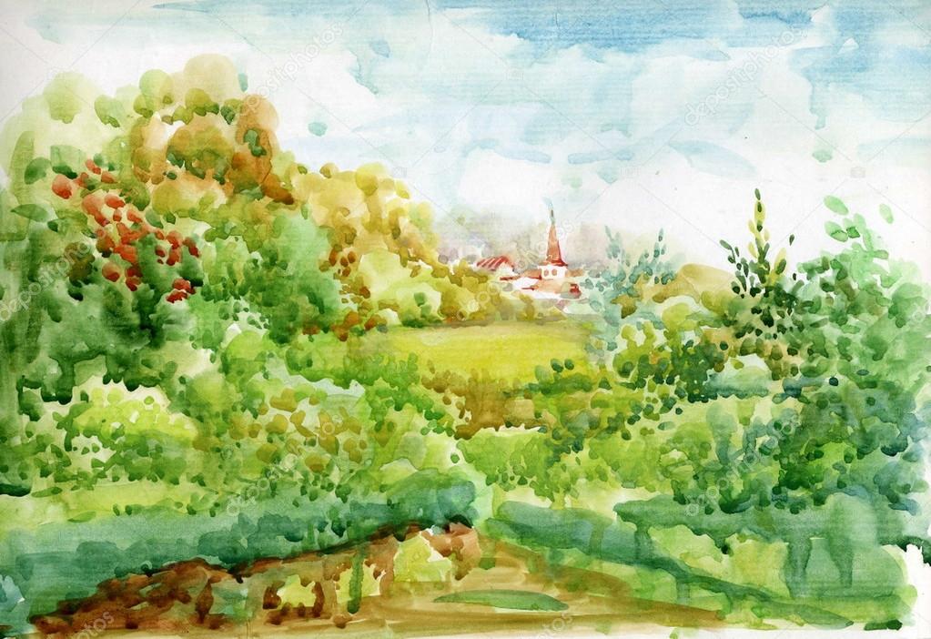 Watercolor Landscape Collection