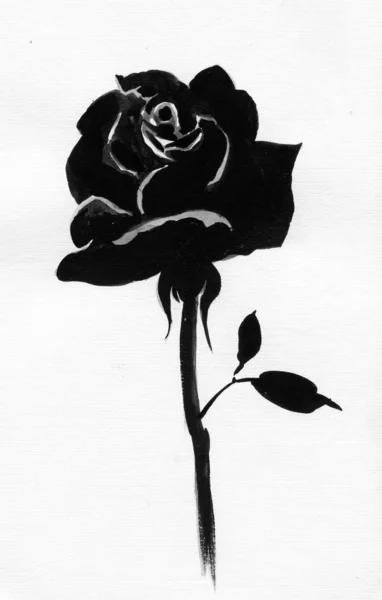 Handdrawn rose in sketch-style — Stock Photo, Image