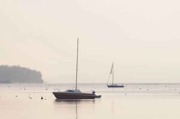 Sail boats on Ammersee in Germany Bavaria — Stock Photo, Image