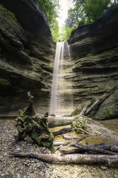 Waterfall Pähler Schlucht in Bavaria Germany — Stockfoto