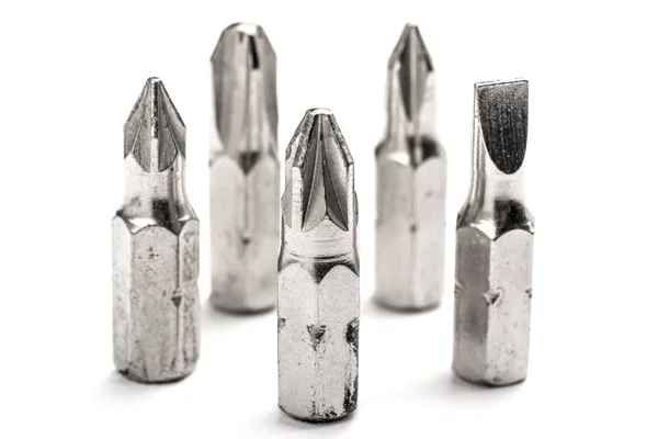 Used screwdriver bits — Stock Photo, Image