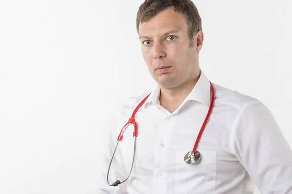 Homme avec stéthoscope — Photo