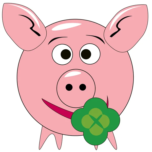 Cerdo feliz — Vector de stock