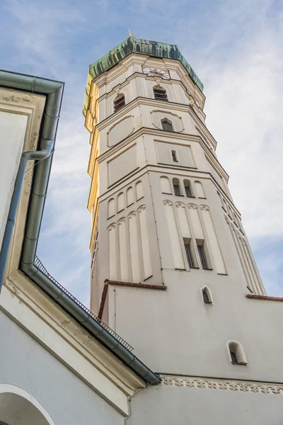 Steeple avec soleil du soir — Photo