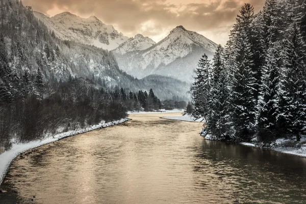 Puesta de sol en los Alpes — Foto de Stock