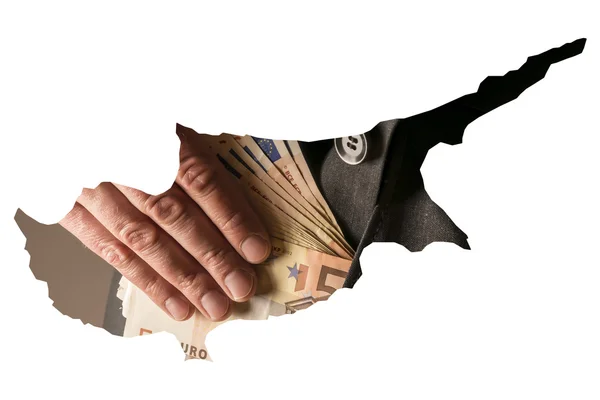 Zypern Geld weiß — Stockfoto